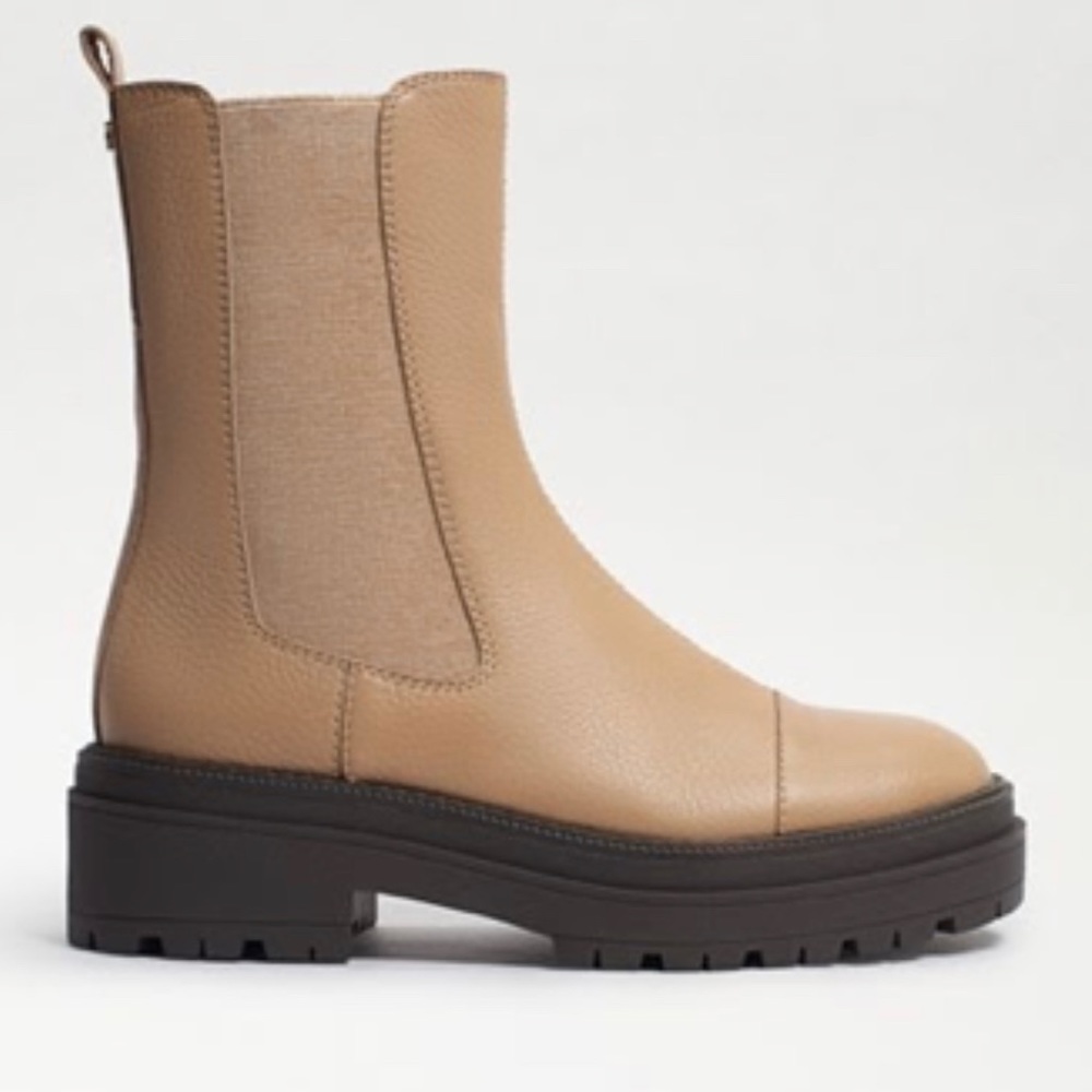 Sam Edelman Leather Lug Sole Chelsea Boot